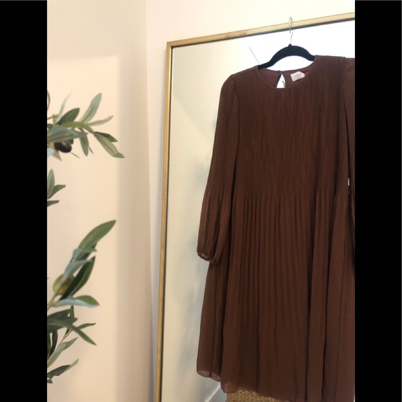 NWT Wilfred Daydreamer Midi Dress in Cognac - Picture 2 of 3